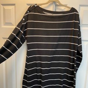 Maurice Black and White Striped Dress